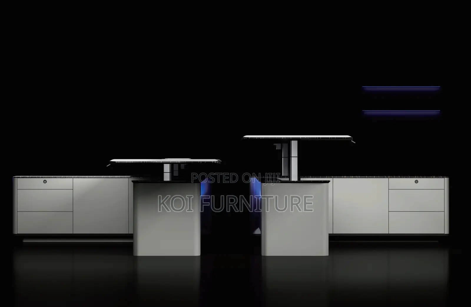 Office Desk; 2.4 Meters Modern Metal Executive CEO Office Desk
