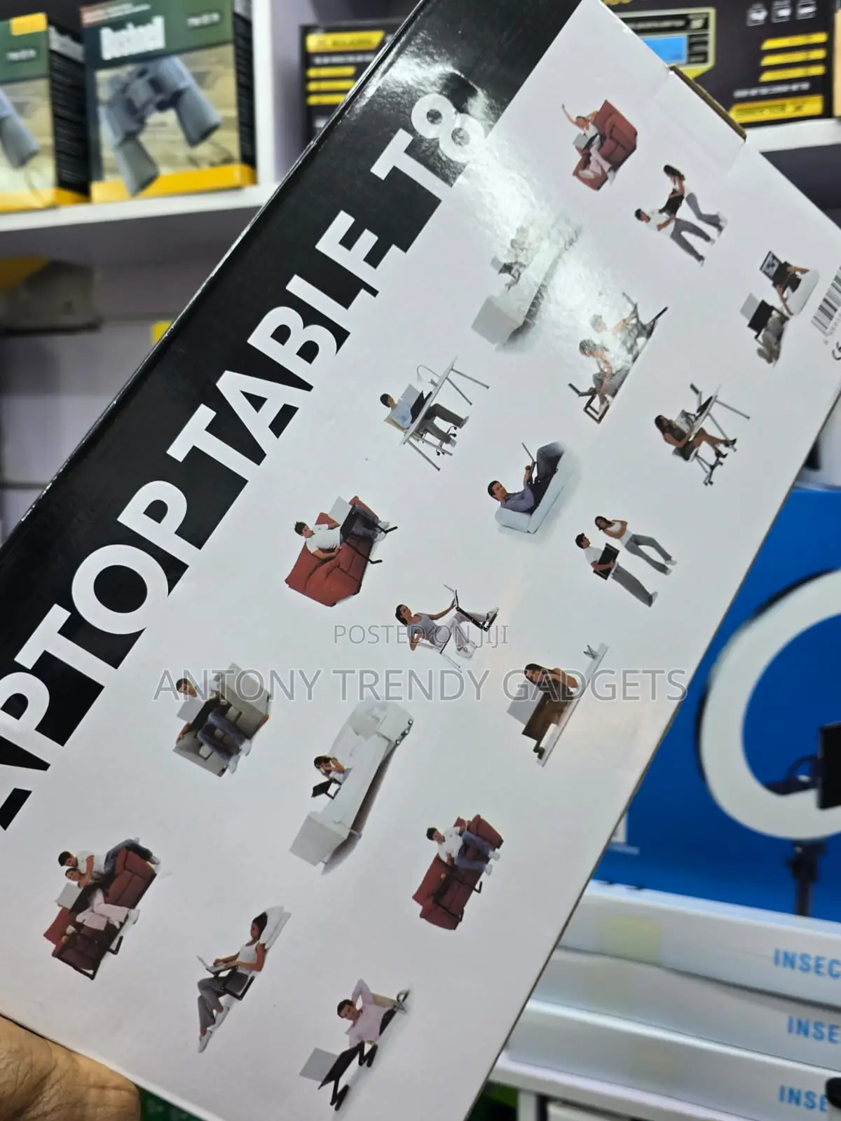 T8 Aluminum Laptop Stand Table With Mouse Pad USB Fans