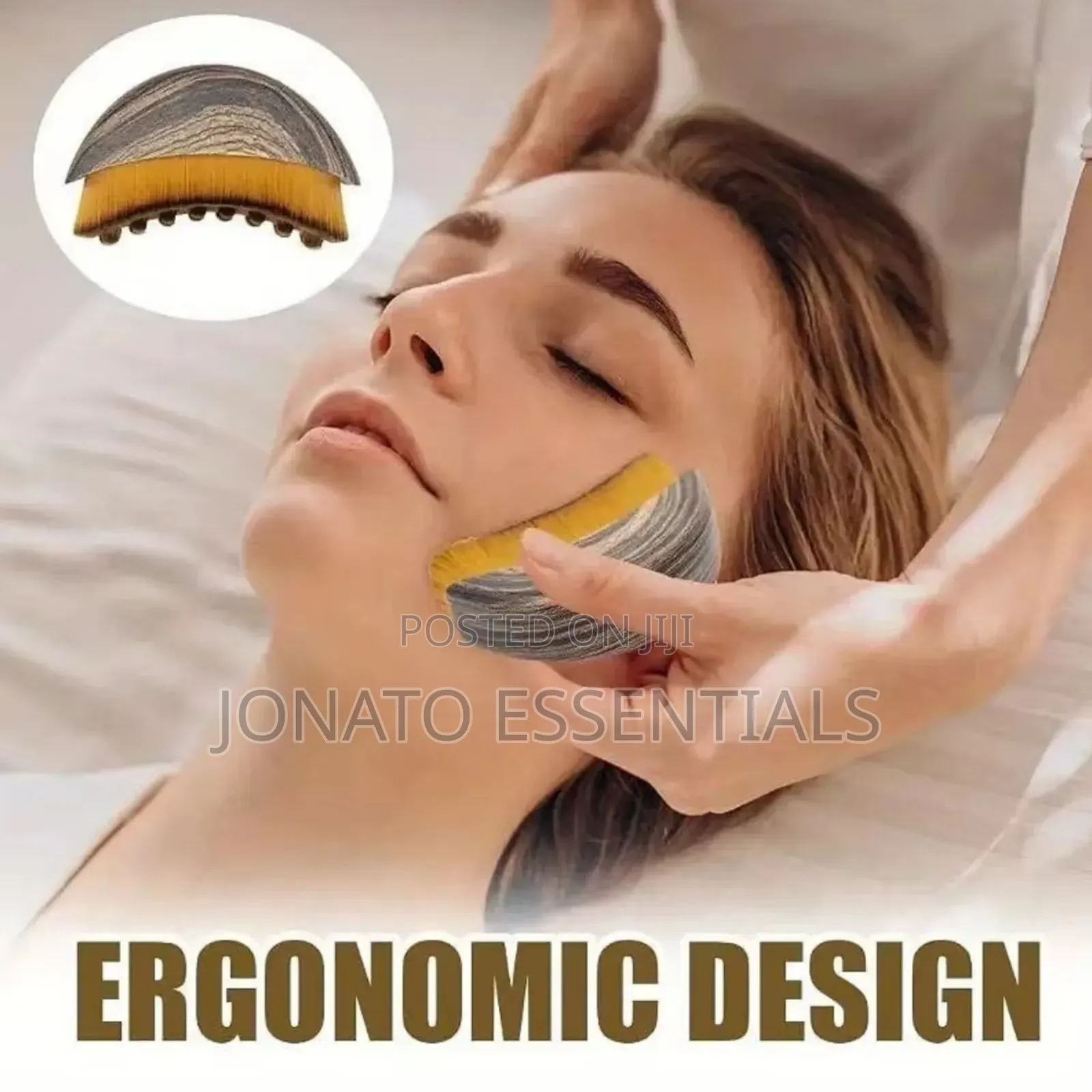 Lymphatic Drainage Face Contour Brush for Glowing Sculpted Skin