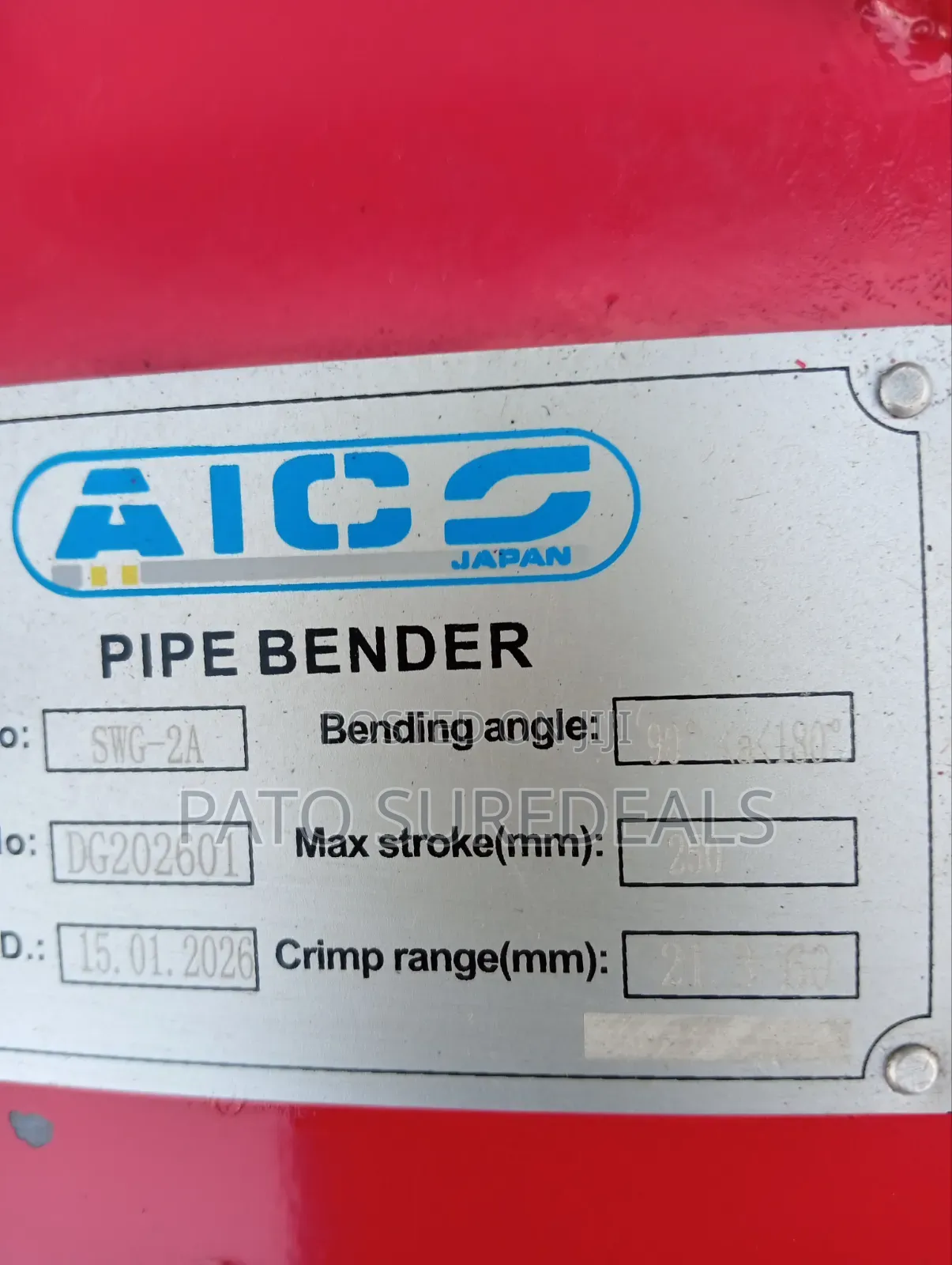 Aico Manual Hydraulic Pipe Bending Machine