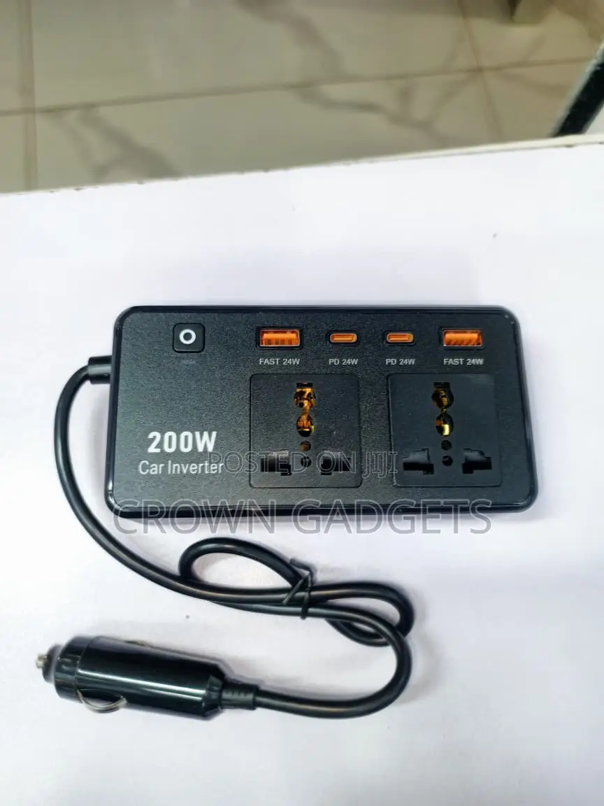 Portable 12V to 220V Car Inverter for Laptops Phones