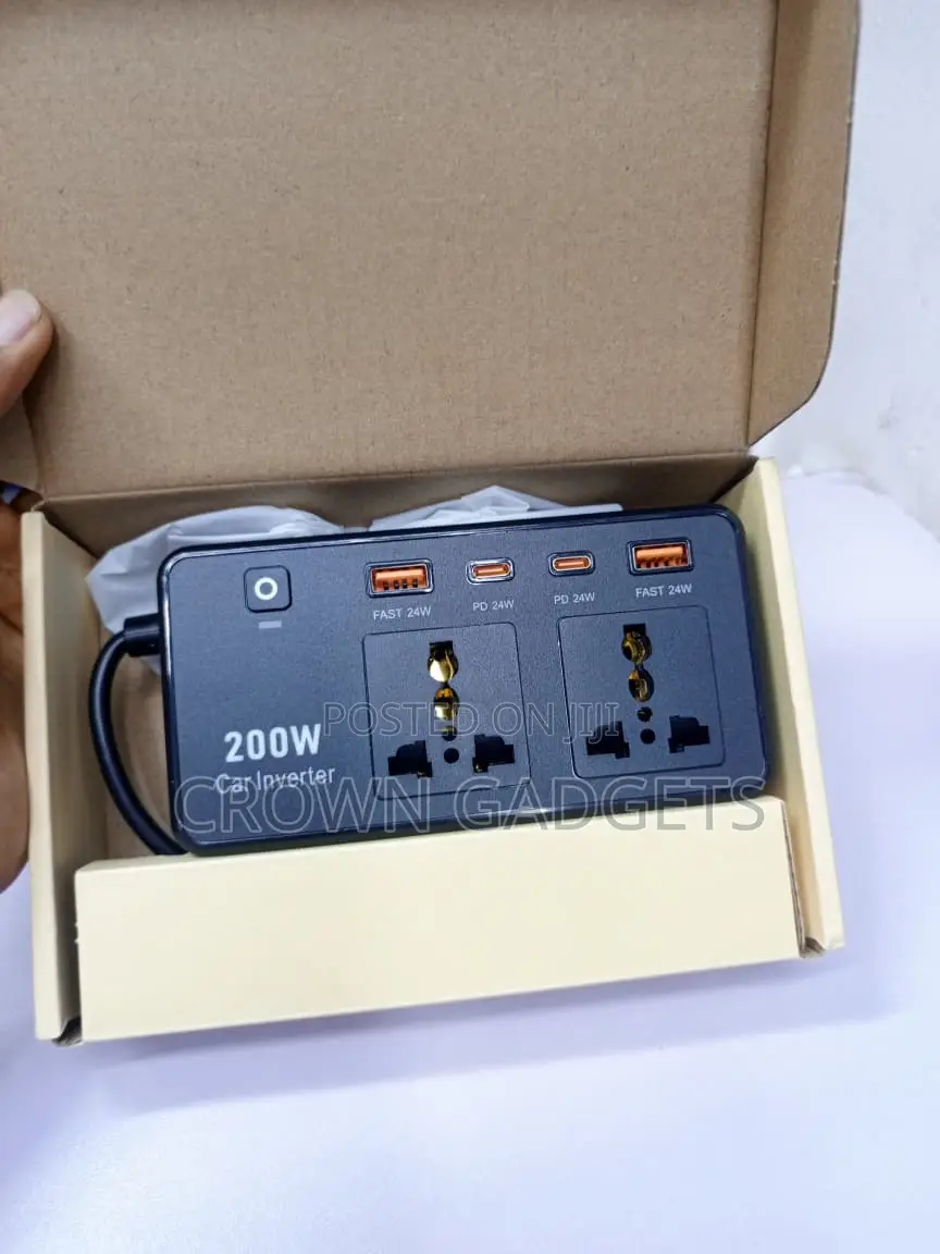 Portable 12V to 220V Car Inverter for Laptops Phones