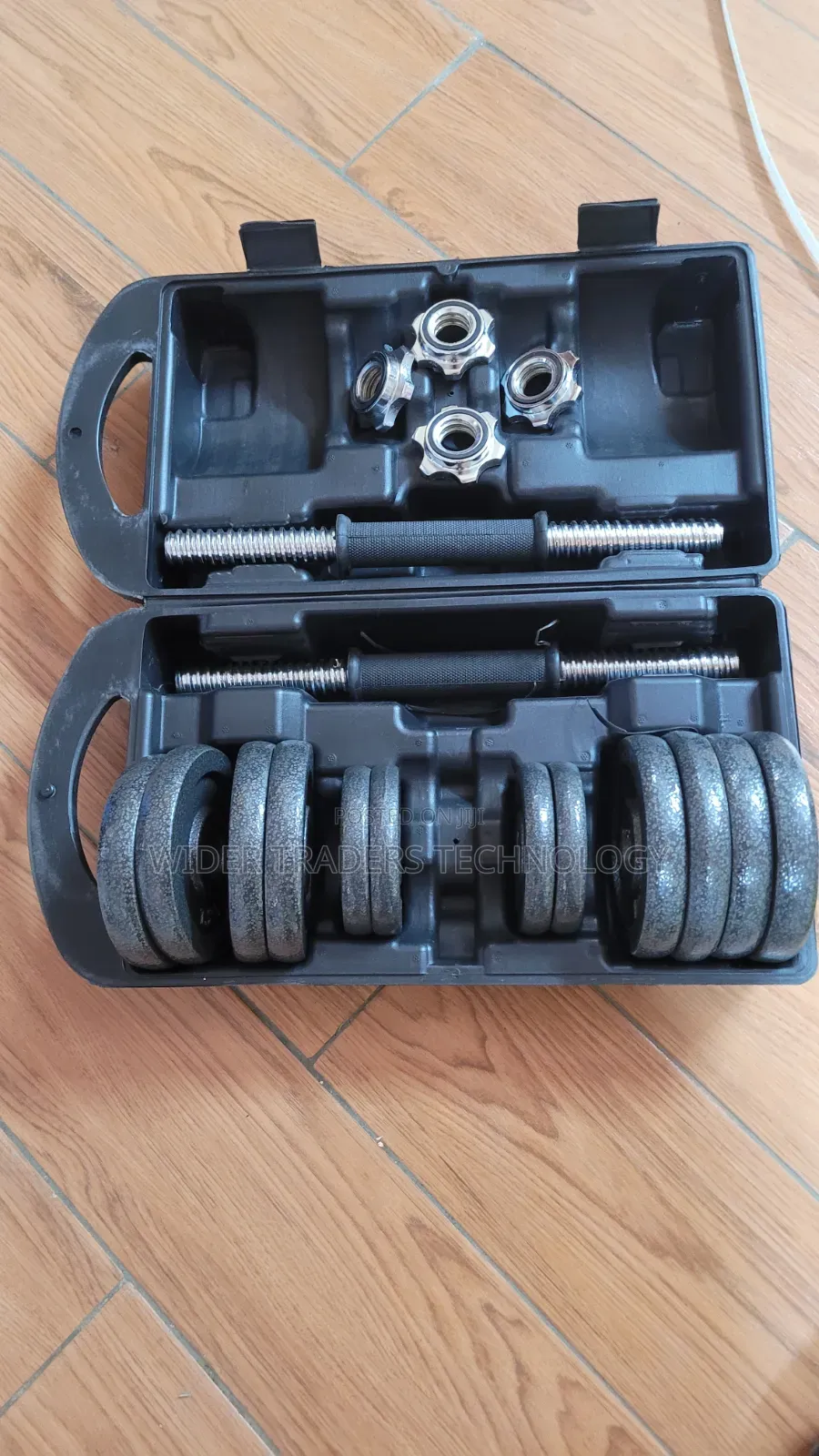 15kg Adjustable Iron Cast Plated Dumbell Weight Set