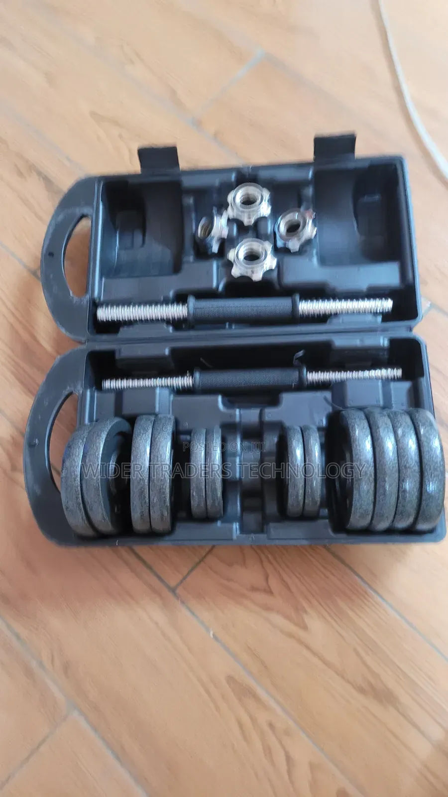 15kg Adjustable Iron Cast Plated Dumbell Weight Set