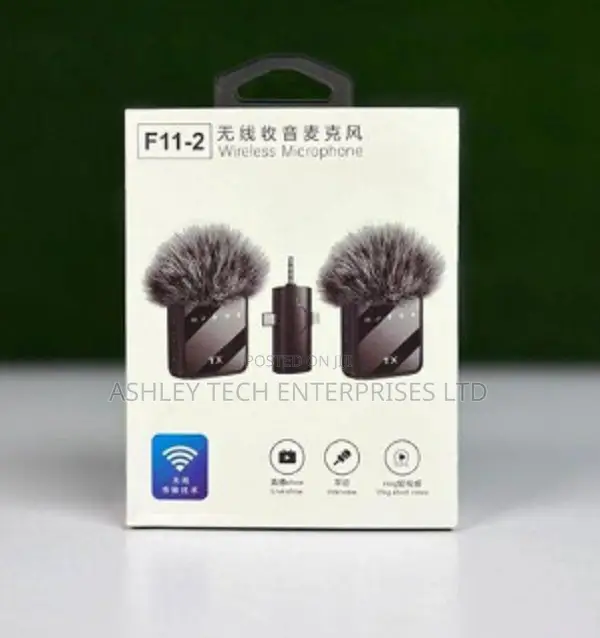 `F11-2 Wireless Microphone Tiktok Youtube Interviews Noise Cancelling