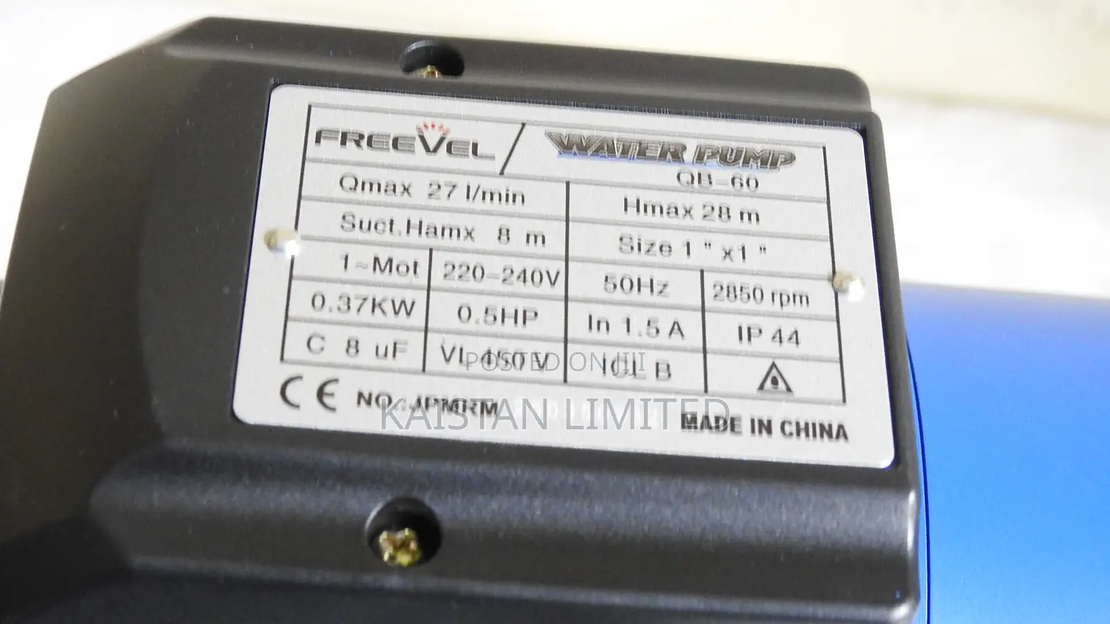 Freevel QB60 0.5HP Peripheral Pump With Copper Motor Brass Impeller
