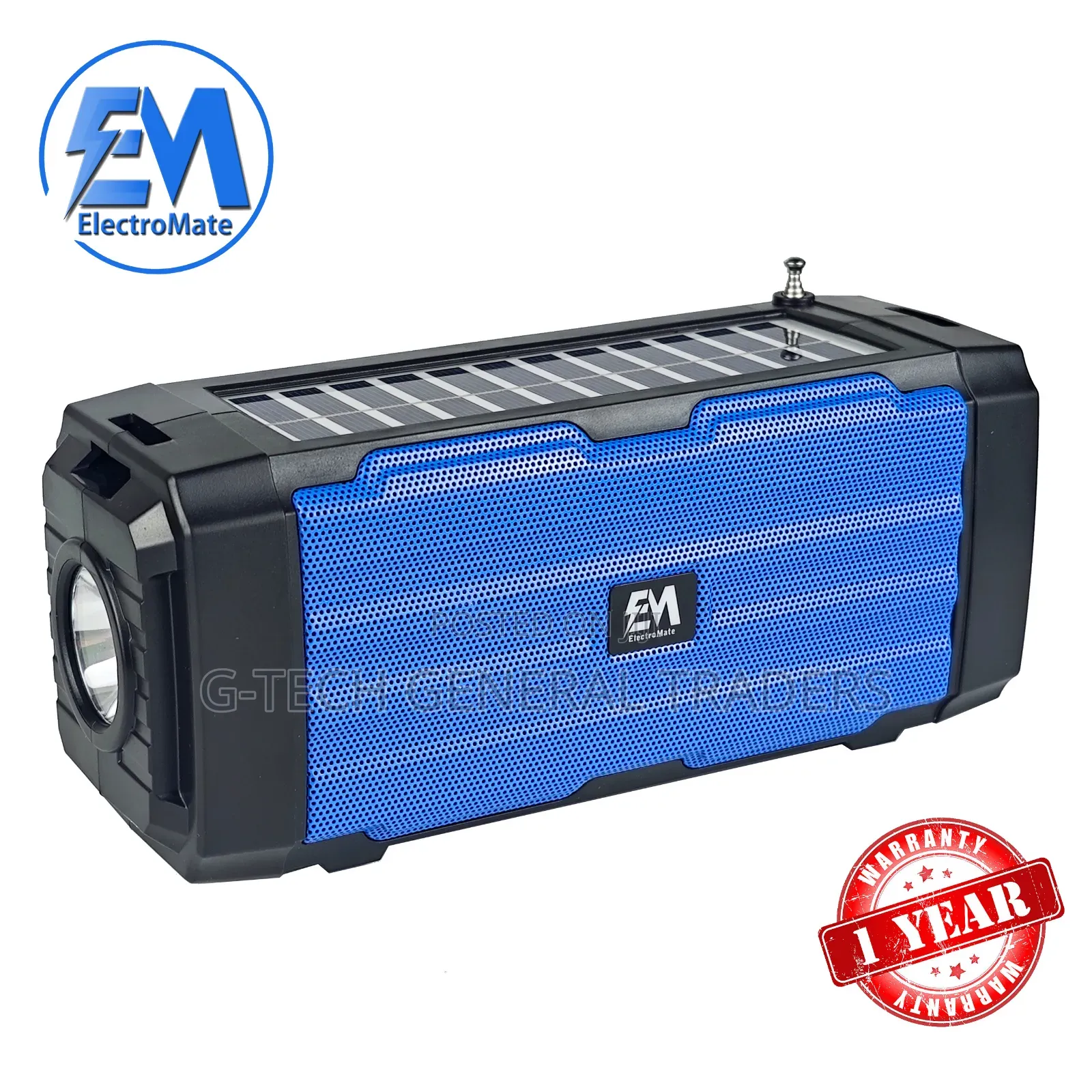 Electromate Solar Flashlight Wireless Robot Speaker