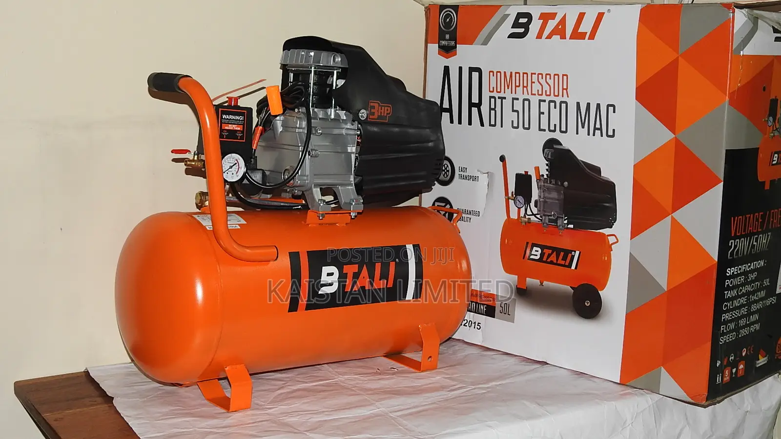 Btali 50L Electric Air Compressor | 3HP Heavy Duty Motor Pump