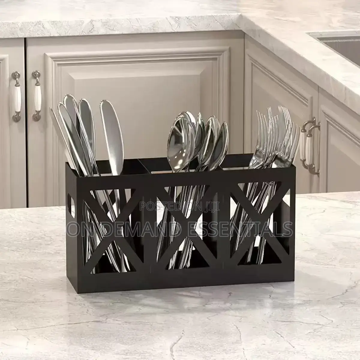 3-Compartment Cutlery Holder Organizer