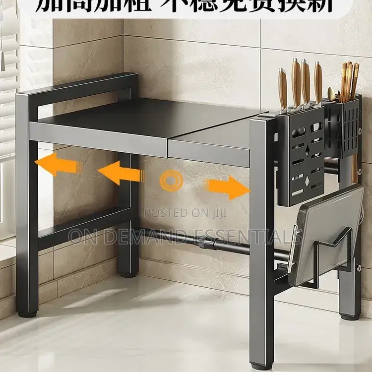 Single Layer Heavy-Duty Adjustable Microwave Stand