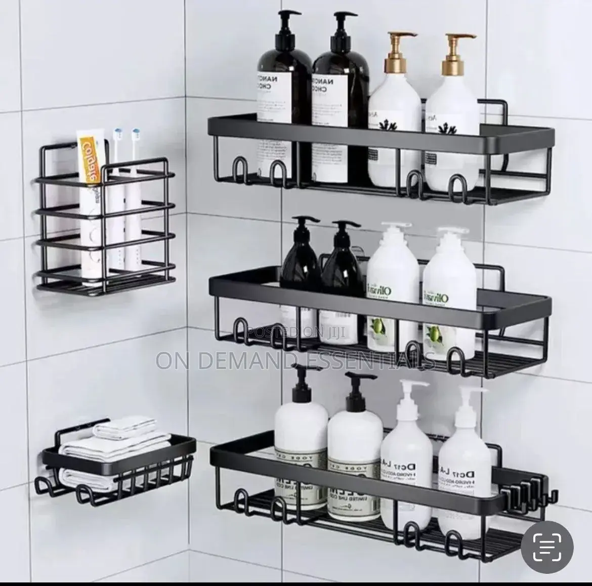 5pcs Set Shower Caddy Shelf/Bathroom Organizer