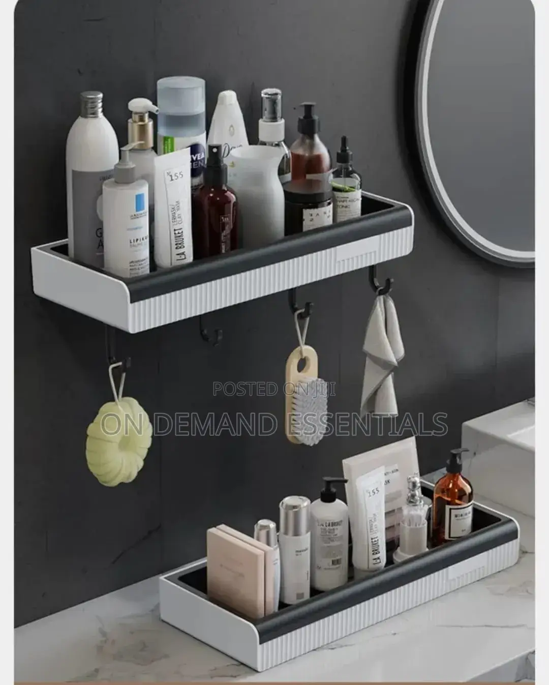 Modern Wall Mount Bathroom Shelf Space-Saving Design