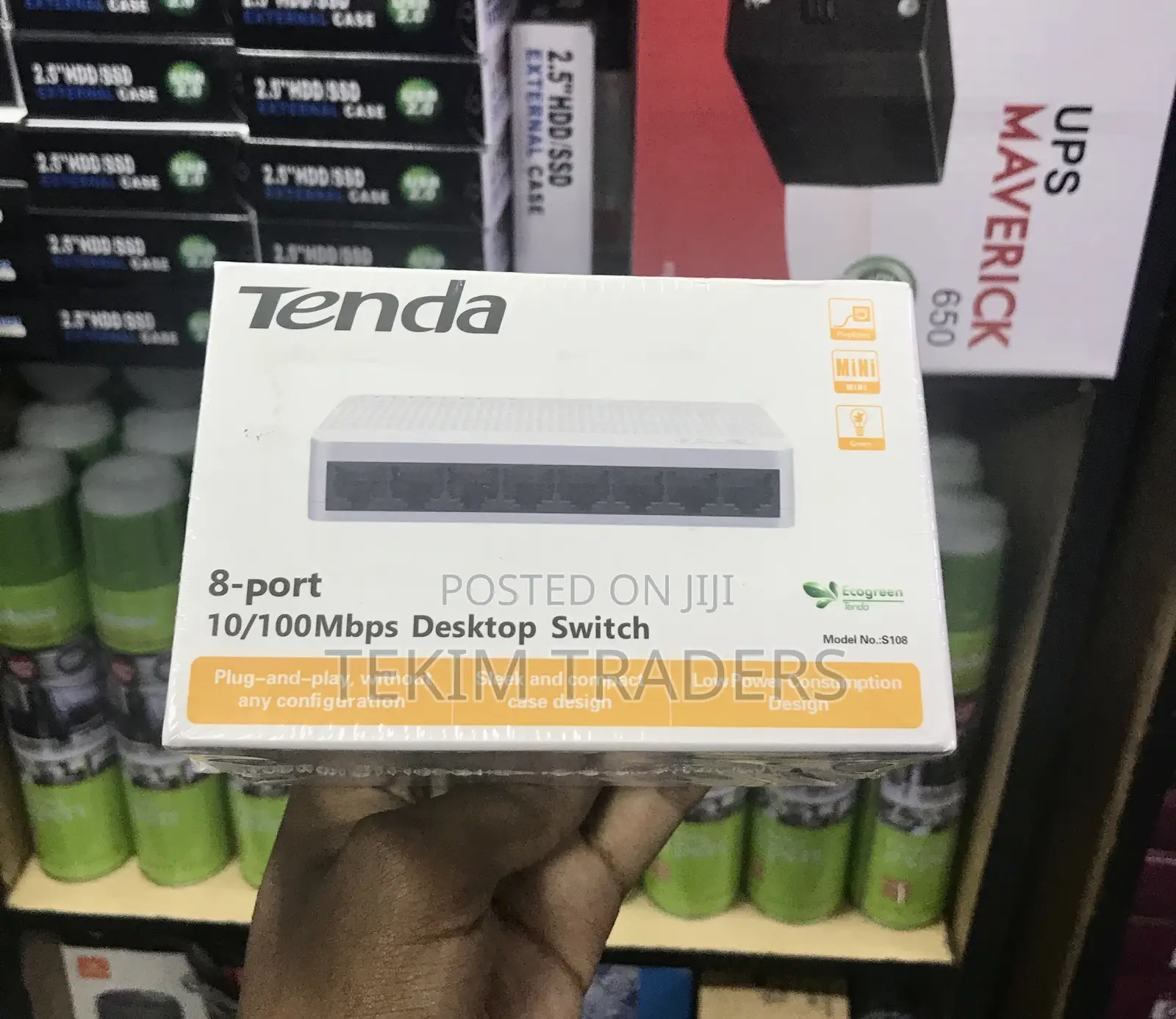 Tenda S108 Fast Ethernet Switch 8 Ports 10/100 White