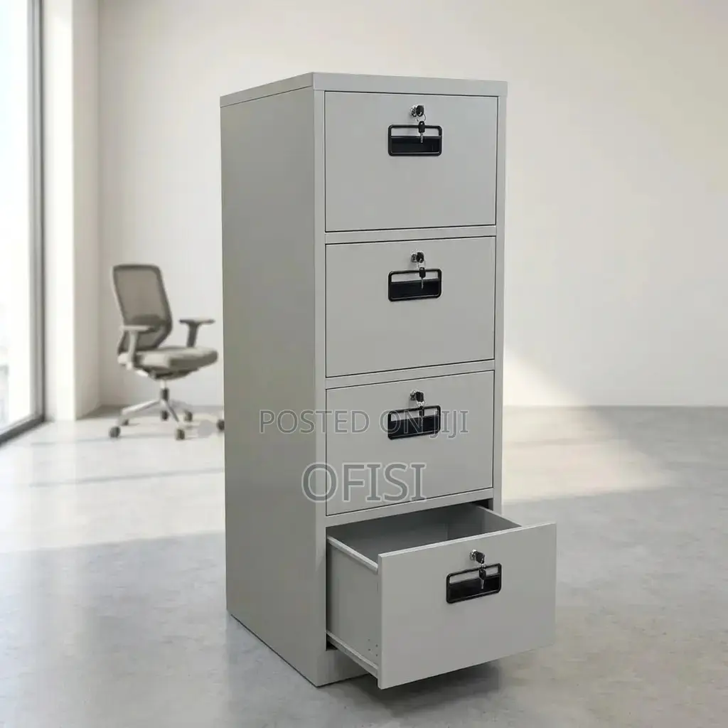 Office Cabinet; 4-Drawer Vertical File Cabinet
