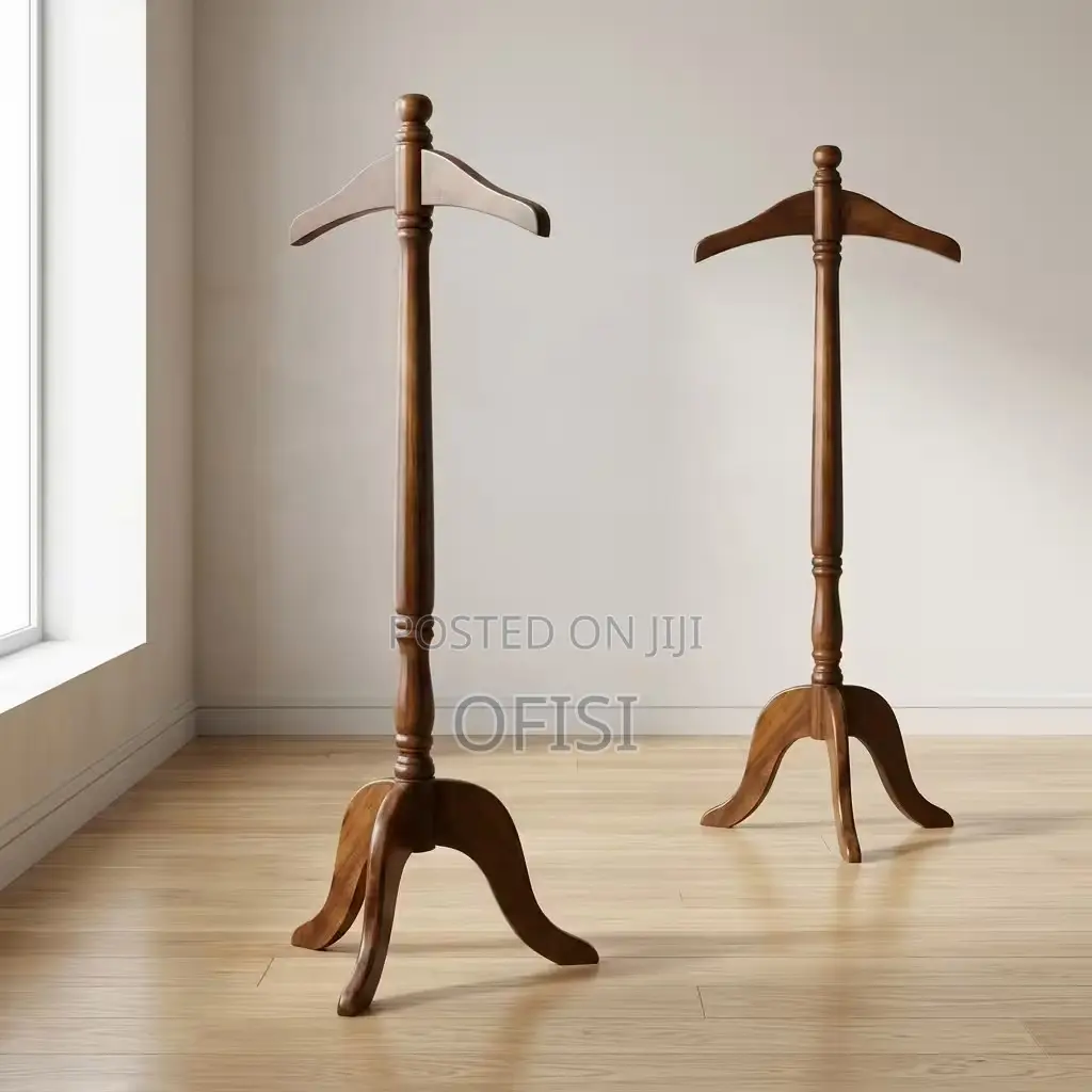 Coat Hanger; Office Mahogany Coat Hanger Stand