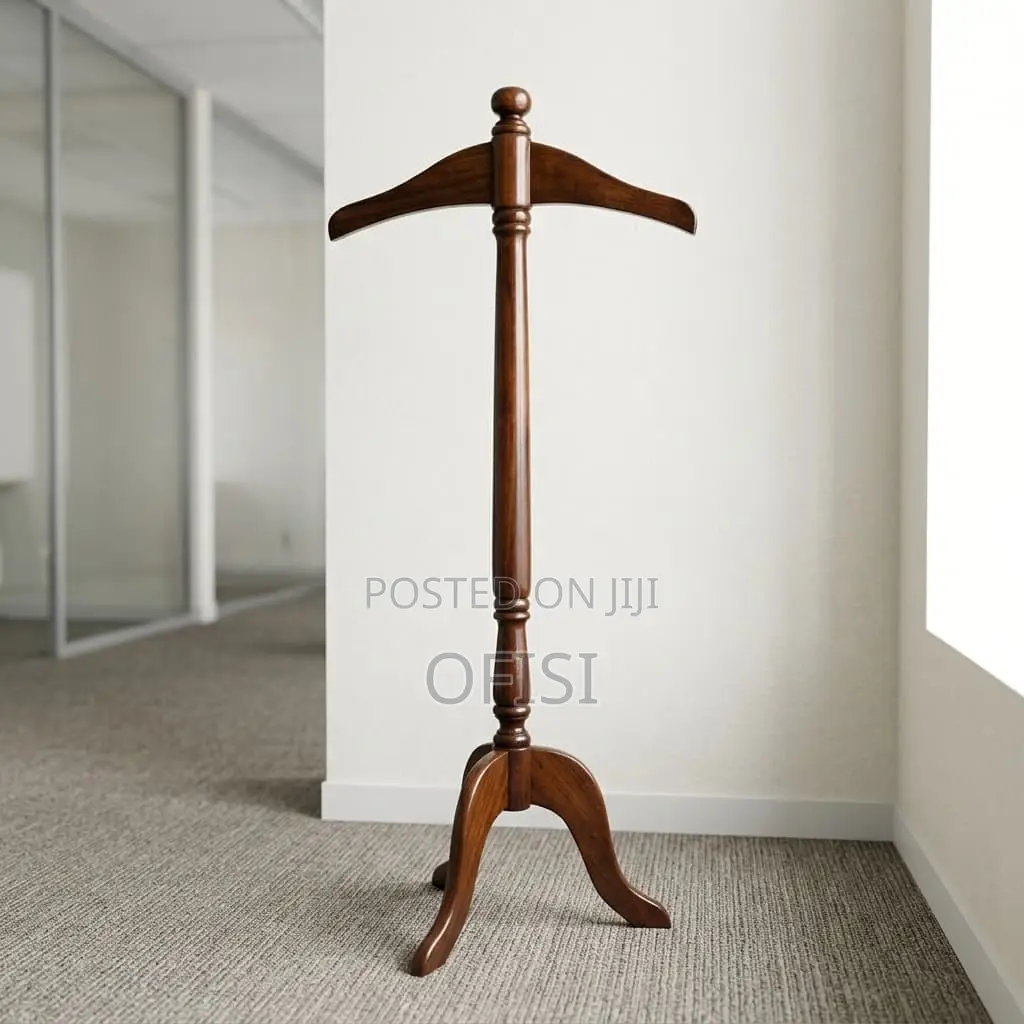 Coat Hanger; Office Mahogany Coat Hanger Stand