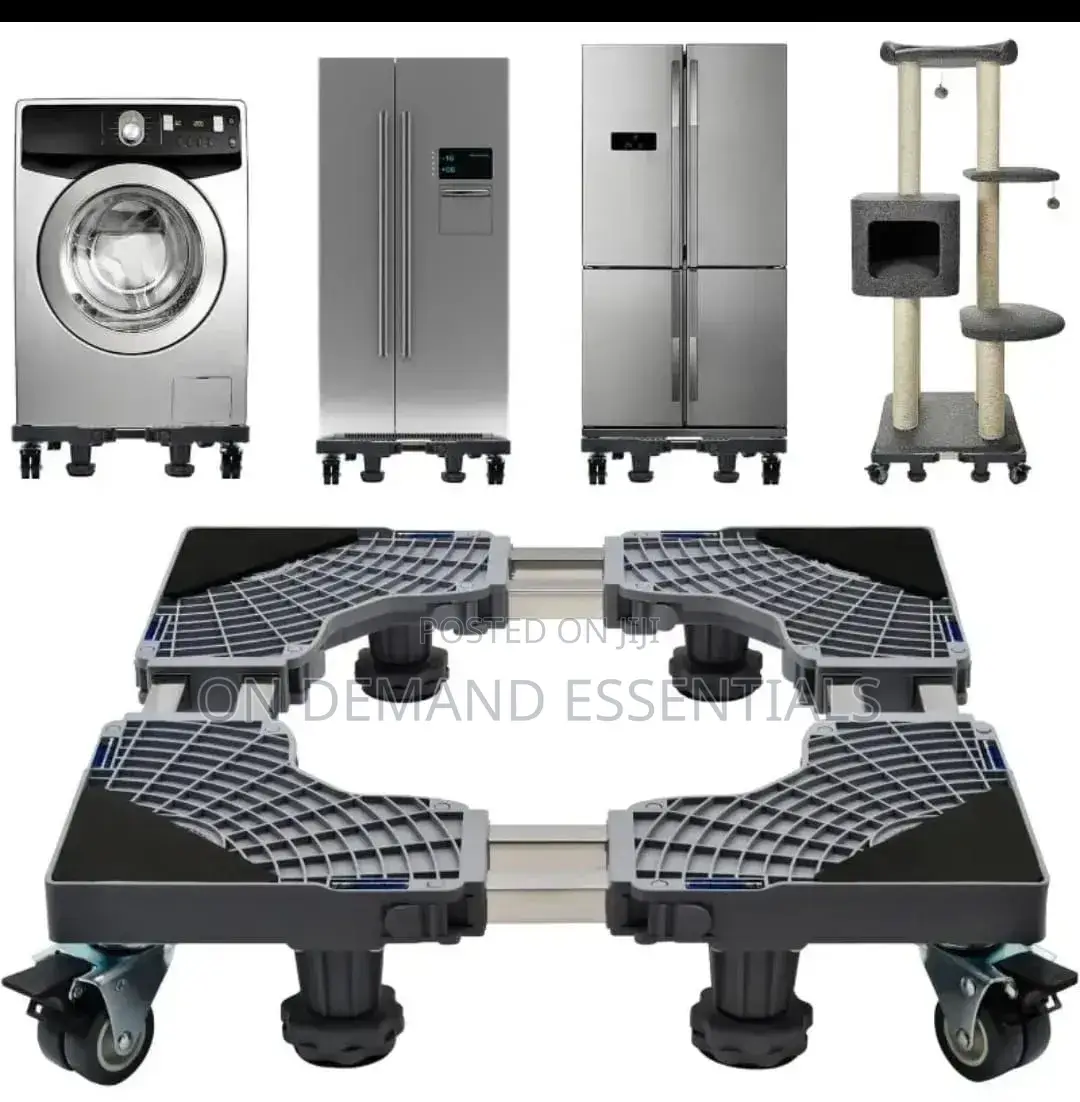 Heavy-Duty Double Tube Fridge/Washing Machine Stand