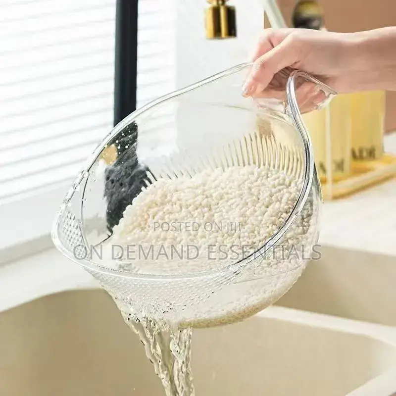 Acrylic Rice Washing Bowl/ Colander/Rice Drainer