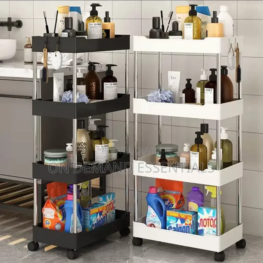Multipurpose Storage Rack With Wheels. 4layer Vegetable/Bathroom