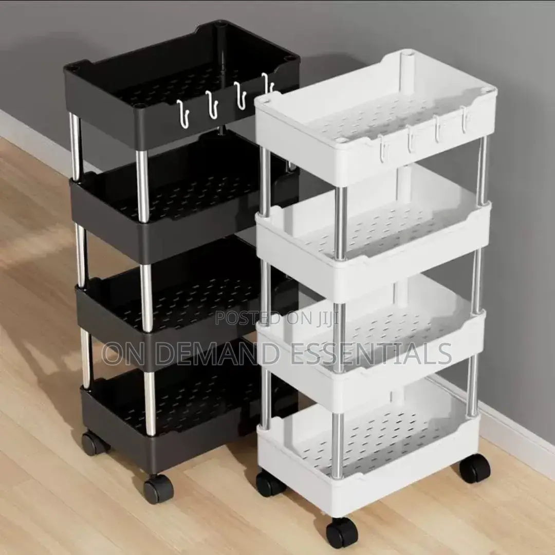 Multipurpose Storage Rack With Wheels. 4layer Vegetable/Bathroom