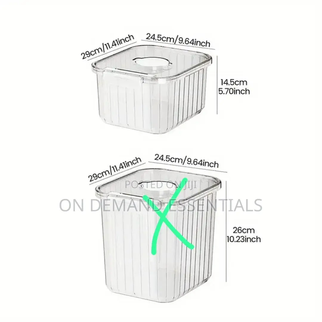 Acrylic Big Size Cereal Container
Clear With Airtight Lid
