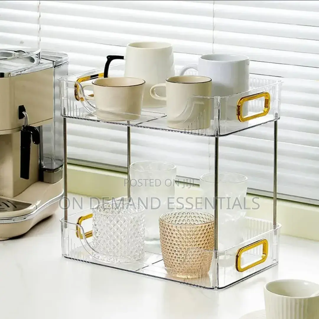 2 Layer Jewelry Holder Cosmetics Vanity Tray