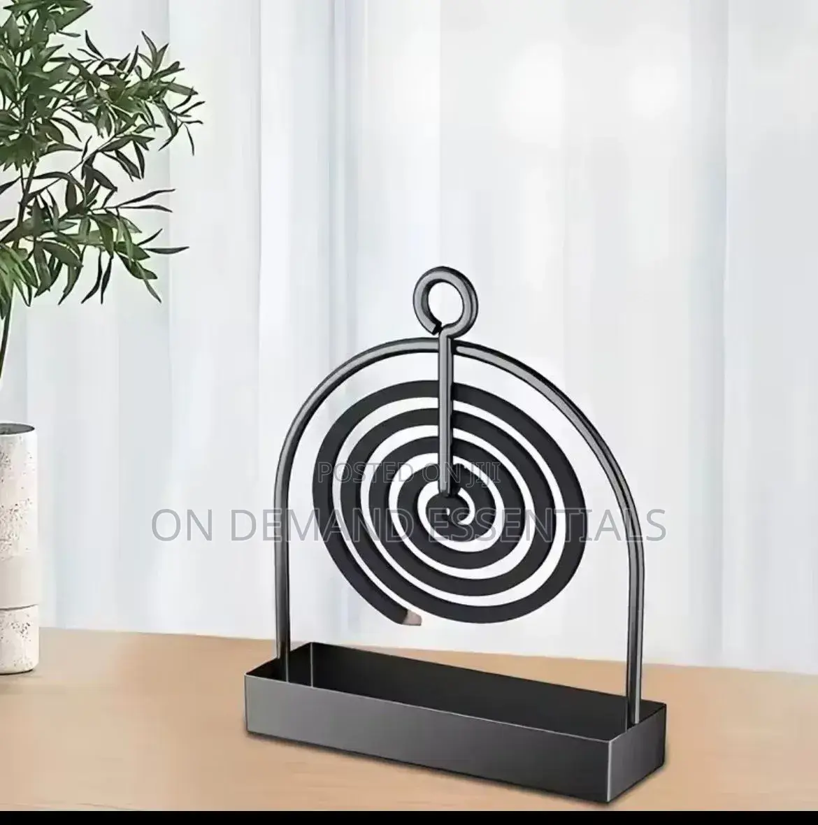 Mosquito Coil Holder Iron Art Incense Burner With Ash Tray