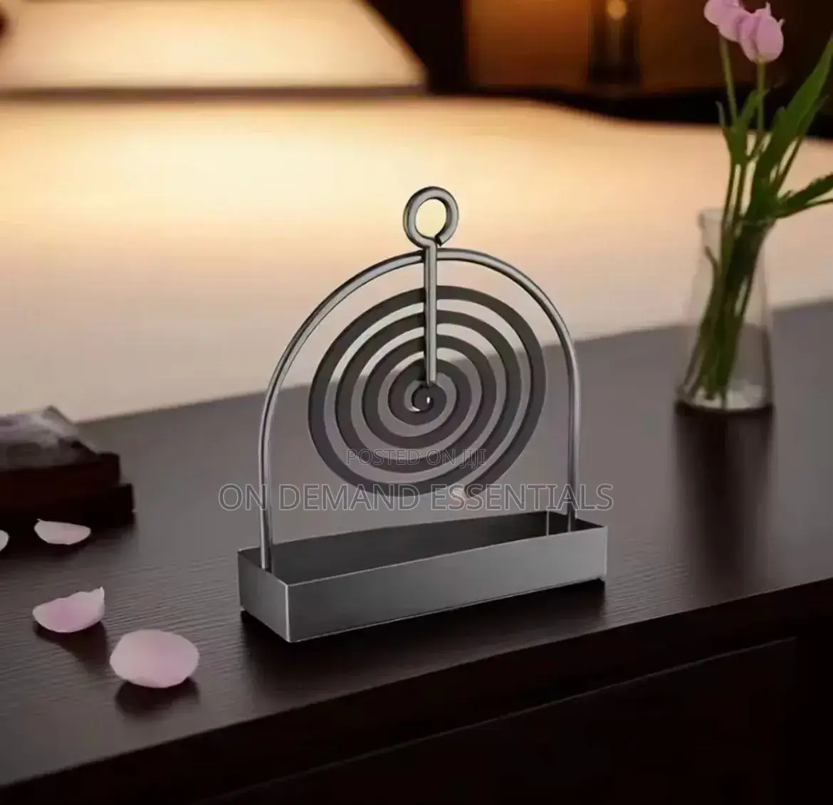 Mosquito Coil Holder Iron Art Incense Burner With Ash Tray