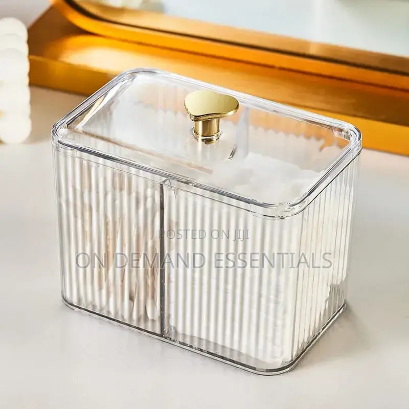 3-Compartment Clear Acrylic Earbud/Multipurpose Organizer