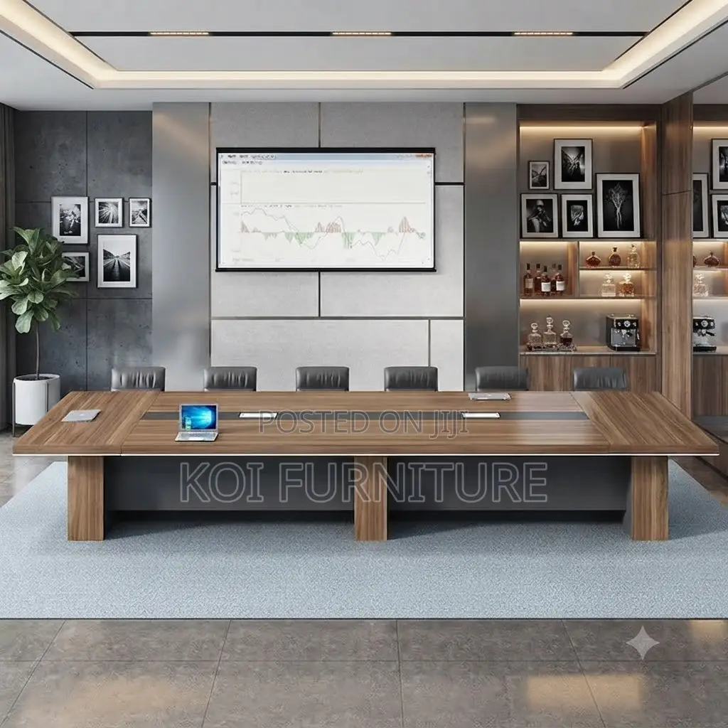 Boardroom Table; 3 Meter Brown Top Executive Office Meeting Table