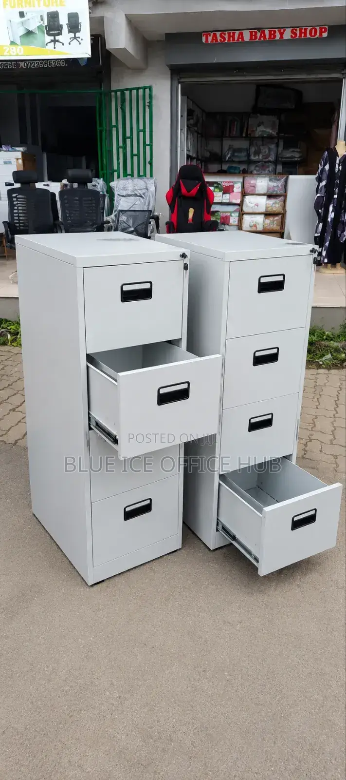 4 Drawer Metal Filing Cabinet -Strong Secure