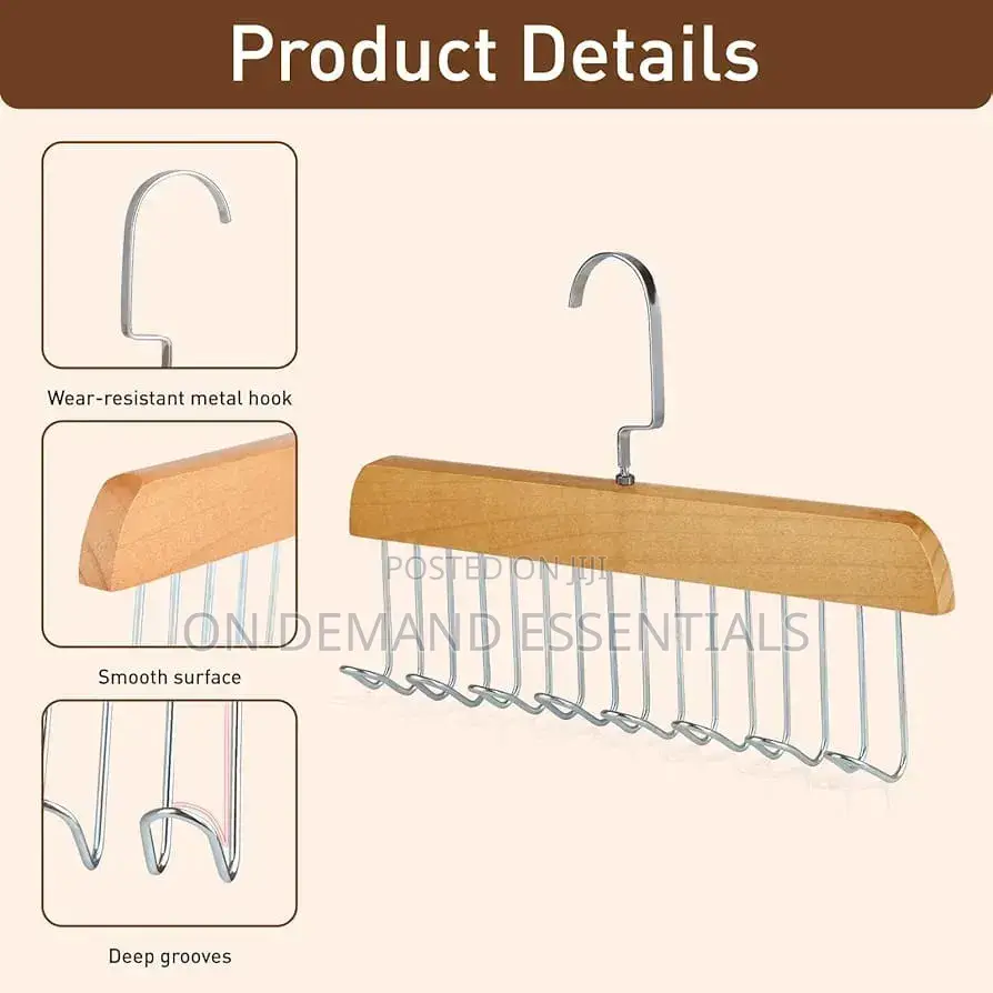 8 Hook Solid Wood Bra Hanger/Multipurpose Hanger