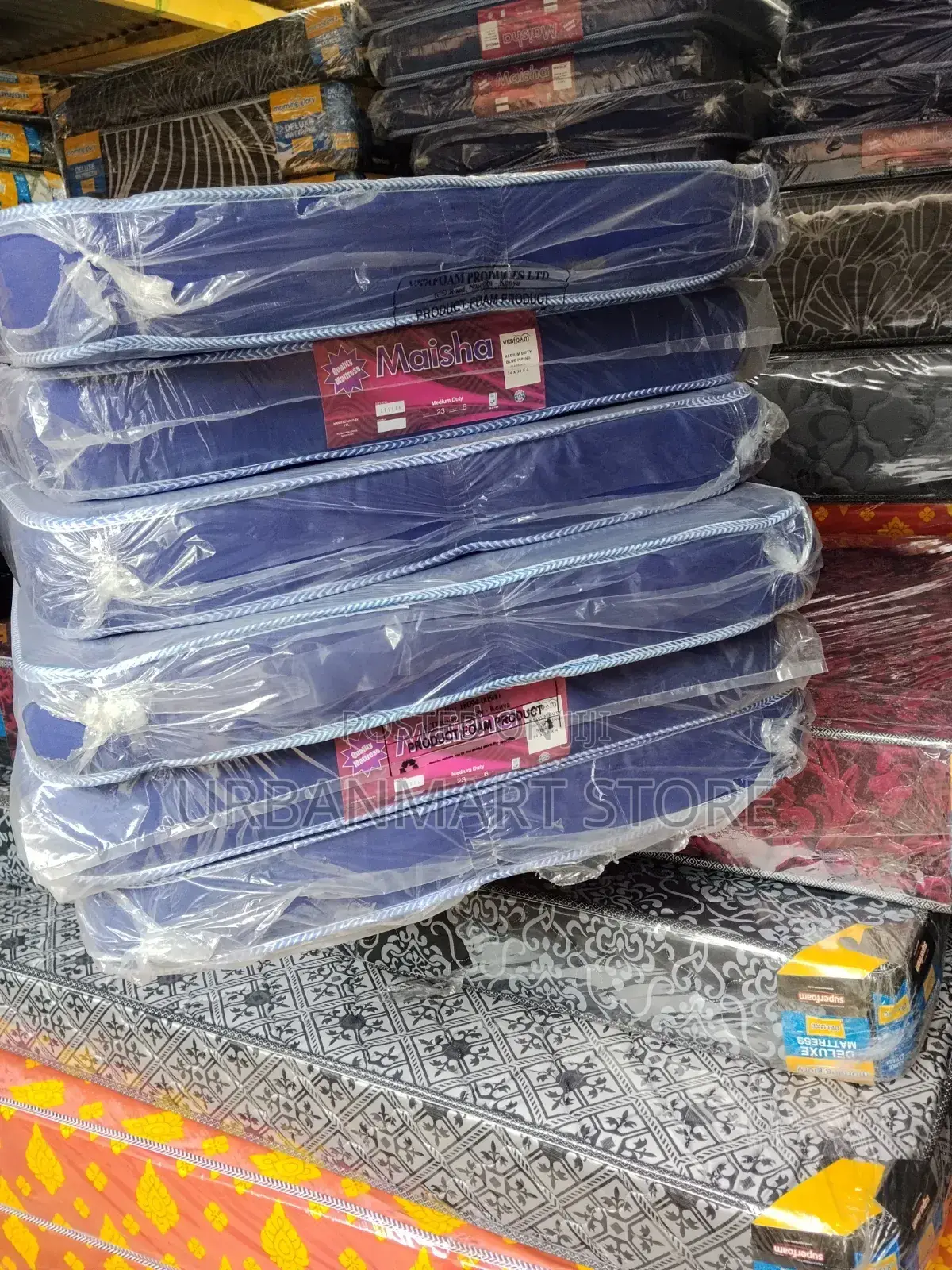 Blue School Mattress 4 Inch High Density Foam