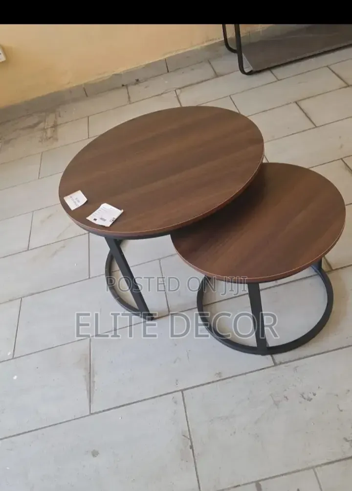 Modern Wooden Nesting Coffee Table – Marble Effect MDF Luxury Design