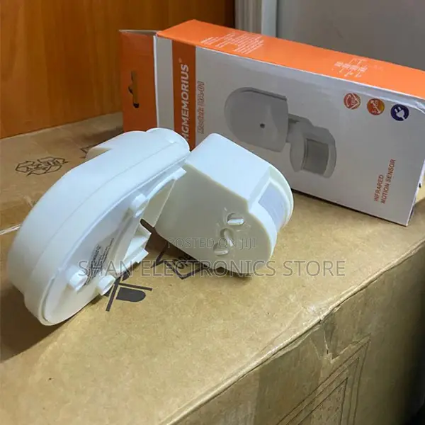 180°Infrared Motion Sensor - White Plastic Adjustable Brightness