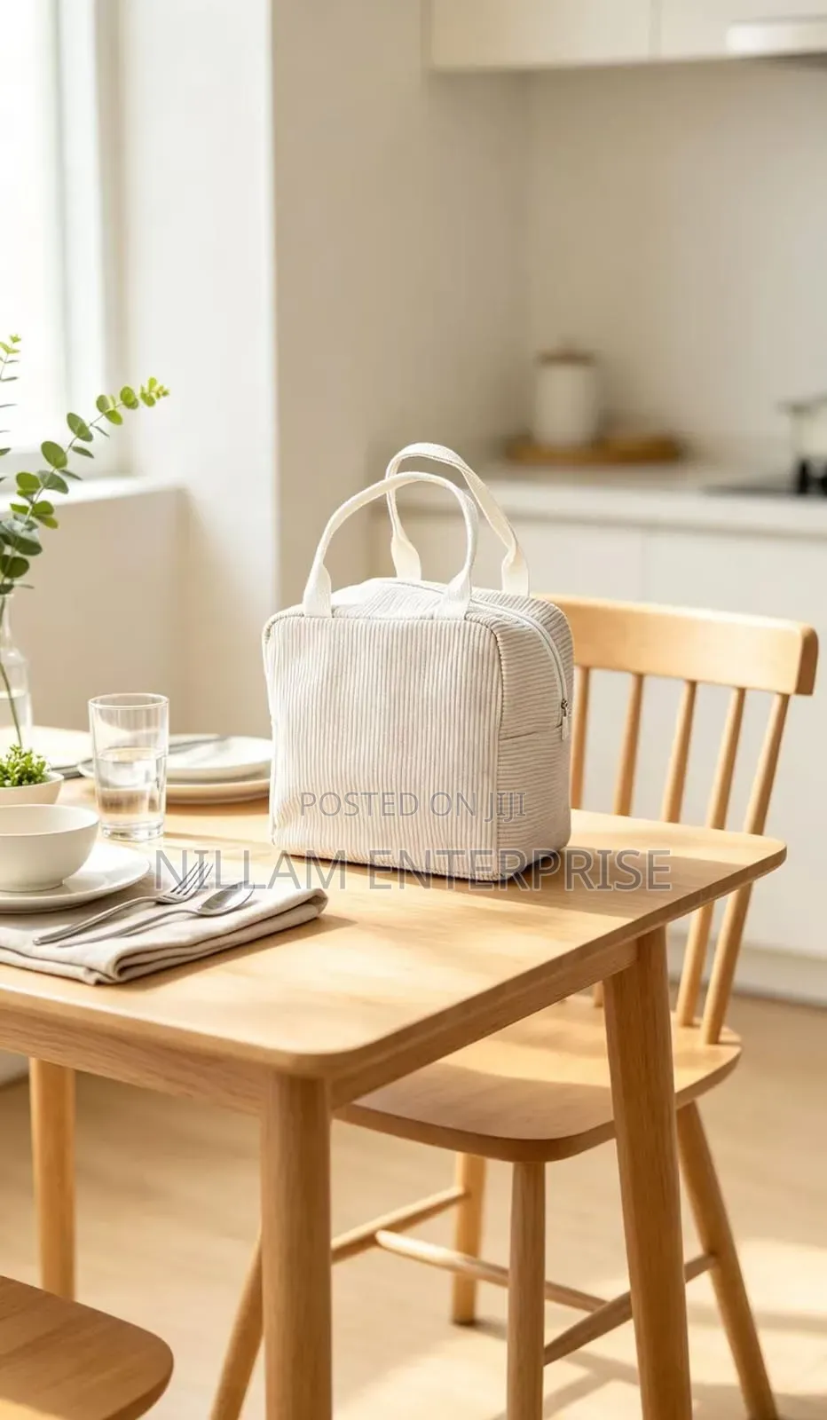 Corduroy Fabric Lunch Bag*
