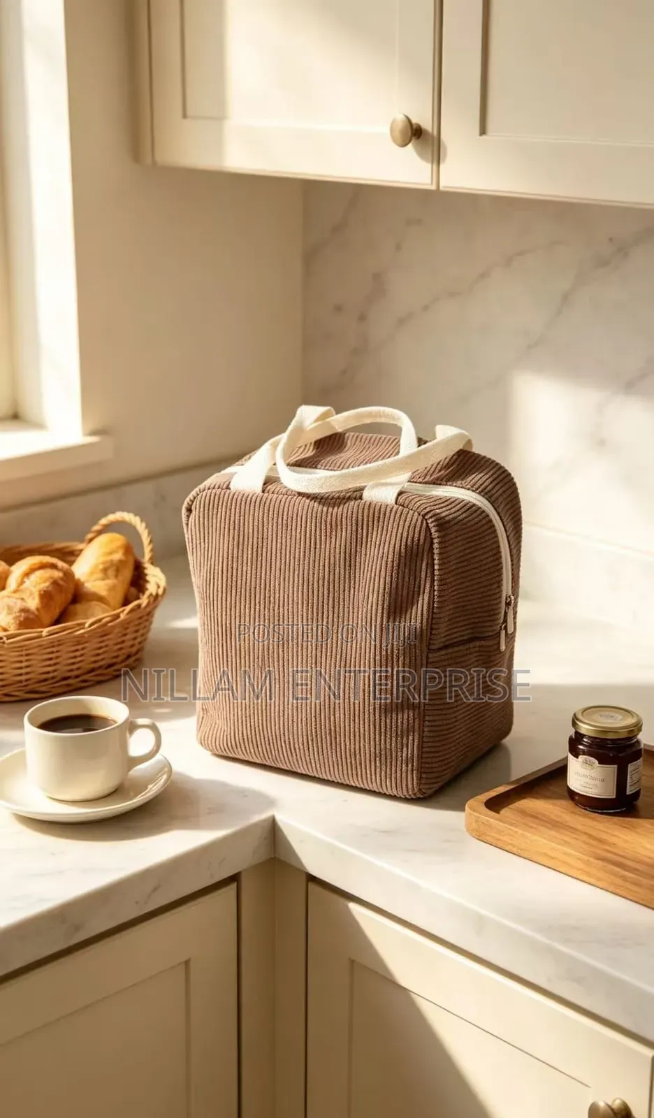 Corduroy Fabric Lunch Bag*