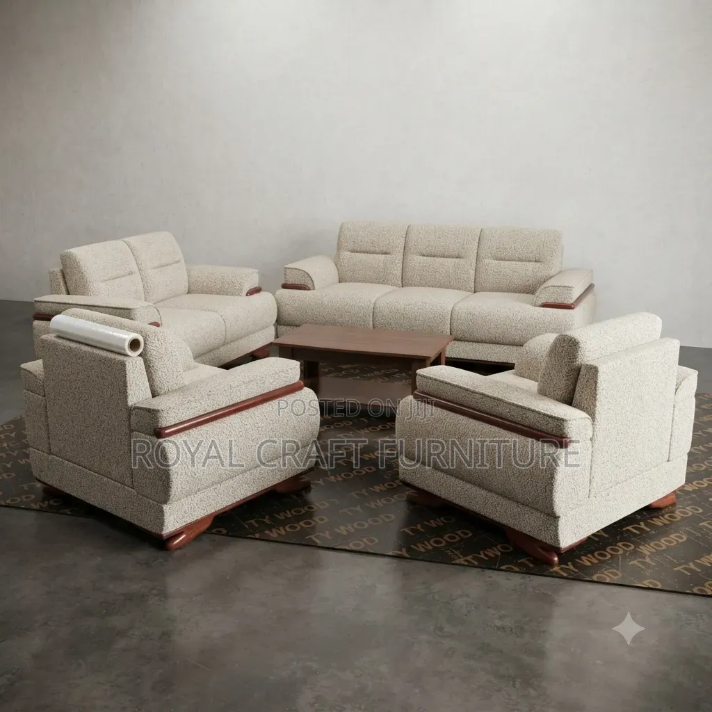 Premium Modern Living Room Sofa Set (3-Seater, 2-Seater 2 Armchairs)