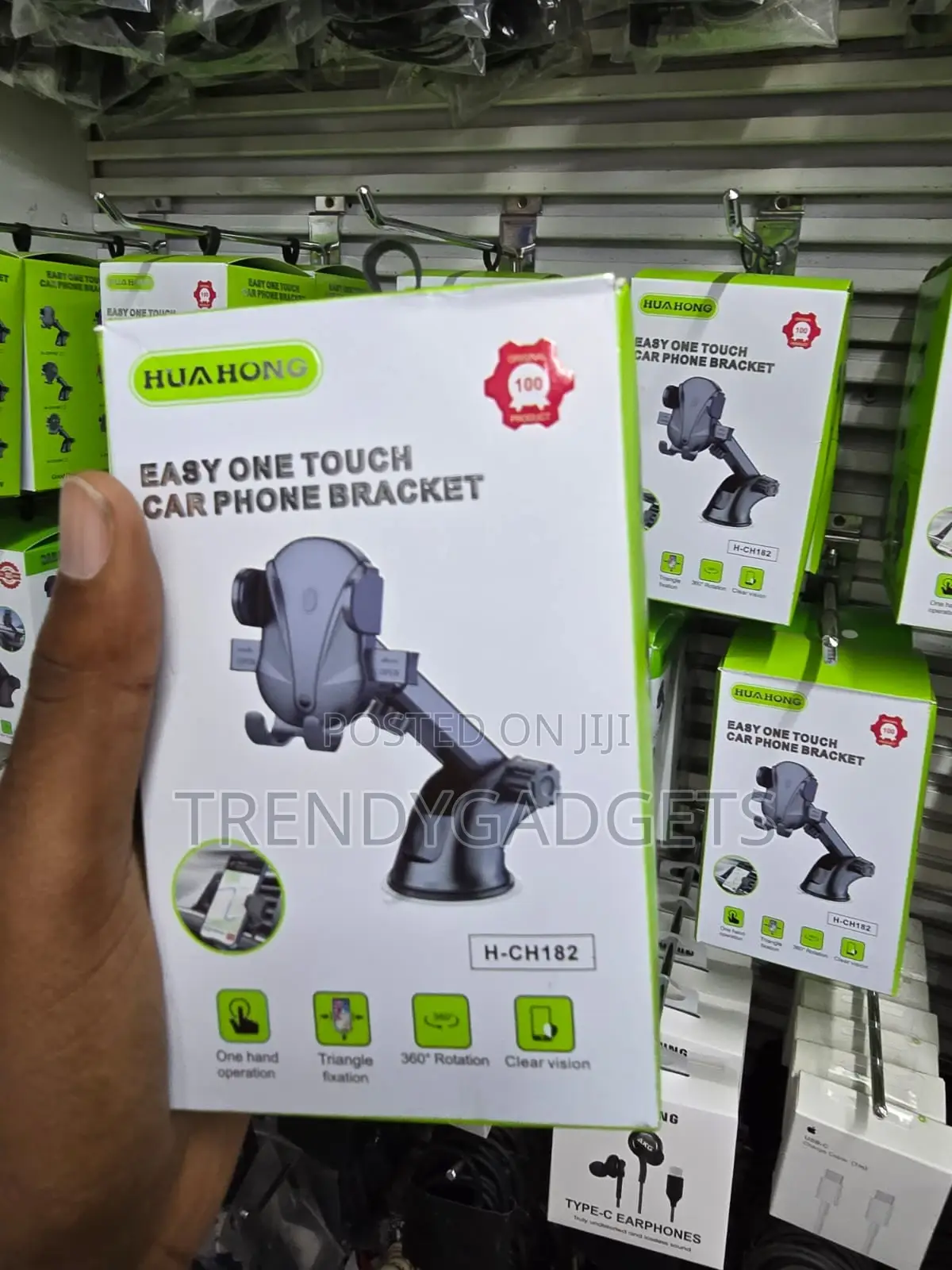 HUA HONG 360° Rotating Car Phone Stand for Smartphones