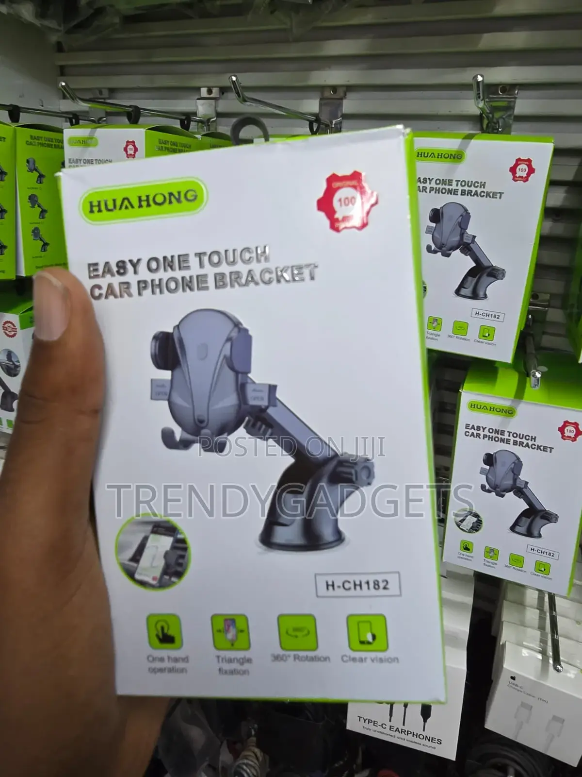 HUA HONG 360° Rotating Car Phone Stand for Smartphones