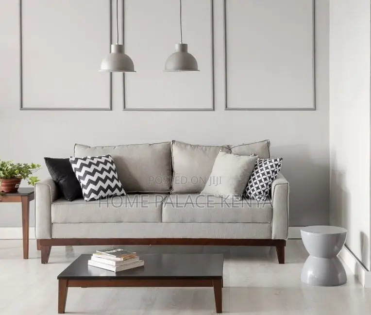 Home Sofa: Minimalist Scandi Inspired Wood Base Sofa