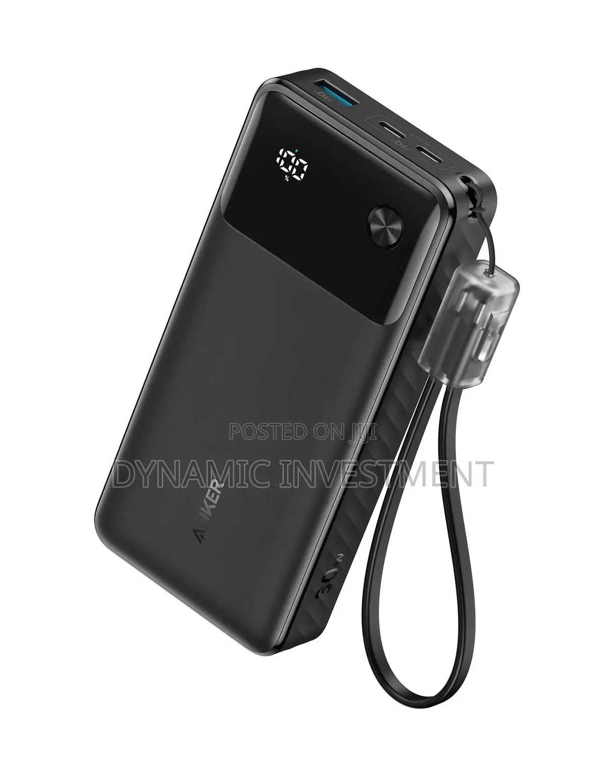 Anker Power Bank 20,000 mAh 30W Built-in USB-C Cable Lanyard