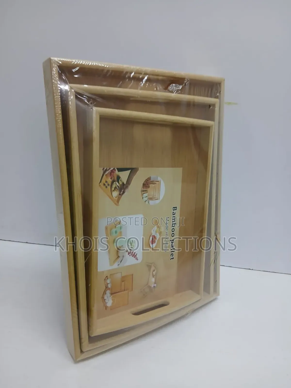 Quality 3 in 1 Bamboo Serving Trays