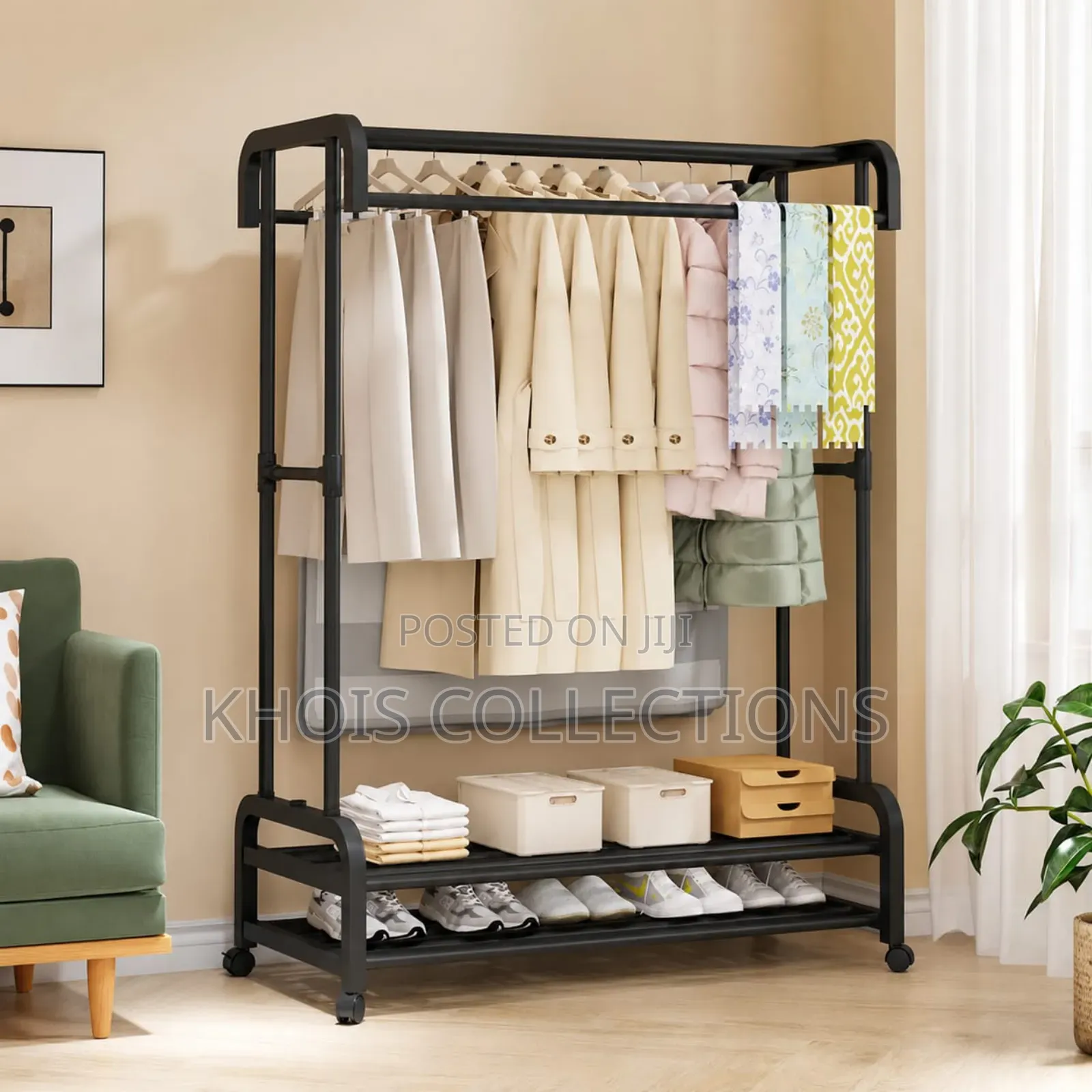 High Quality Wheeled Cloth Rack