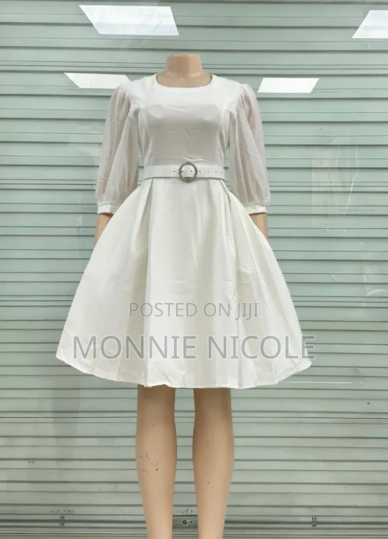 Fashion Ladies Cute Casual White Dress