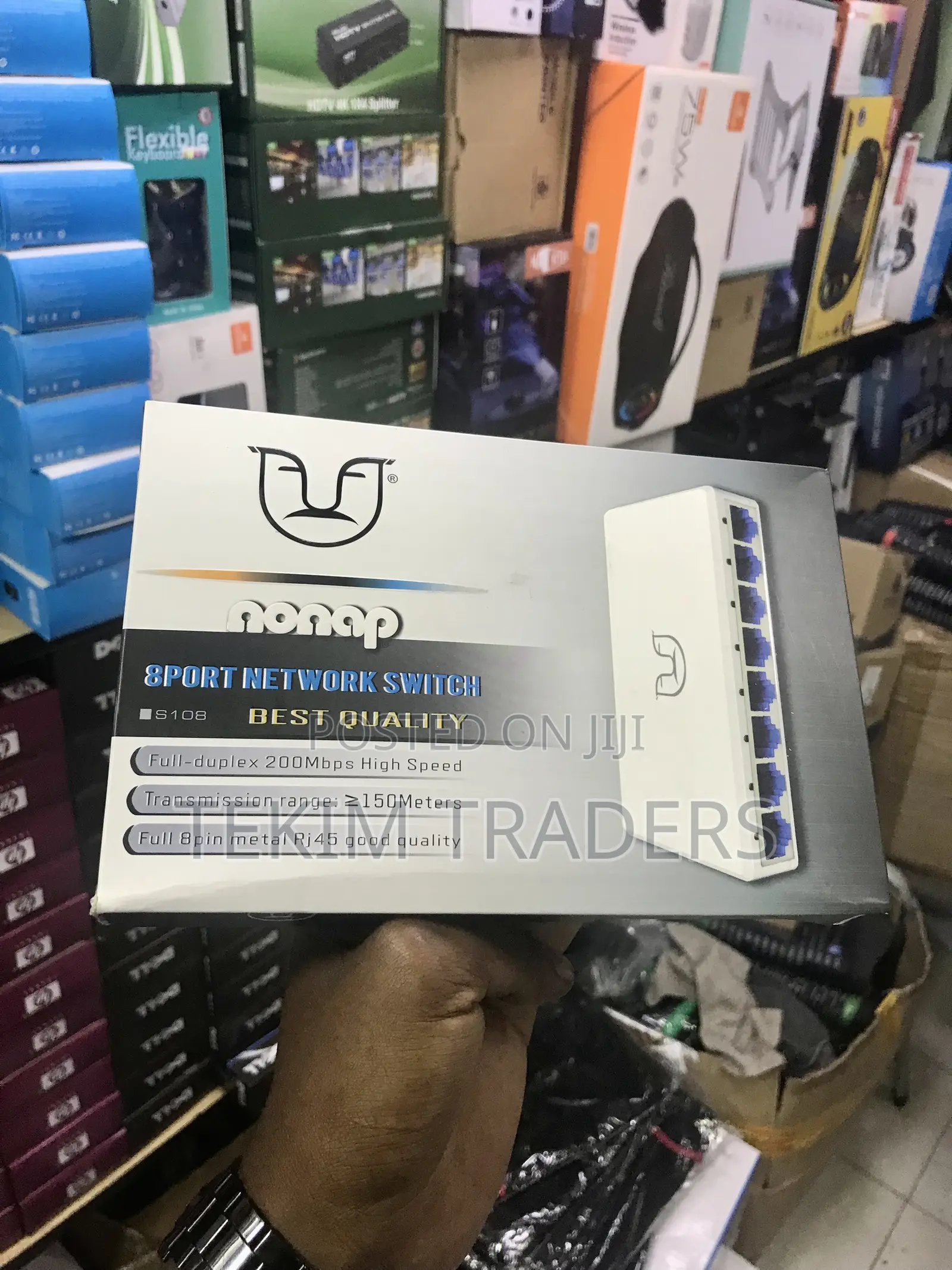 Nonap 8-Port Fast Ethernet Switch 200Mbps Full Duplex 150m