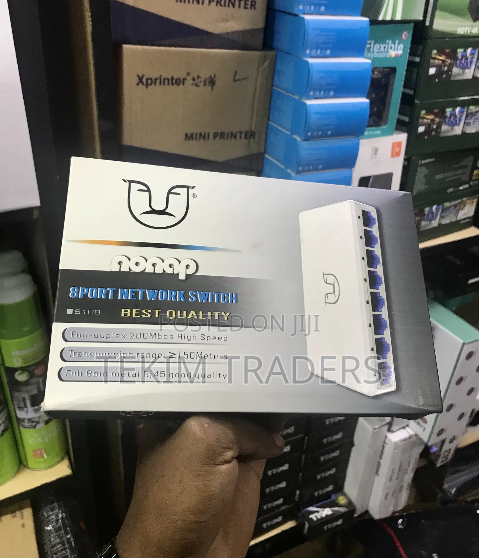 Nonap S108 8-Port 10/100 Switch Metal RJ45 150m Range