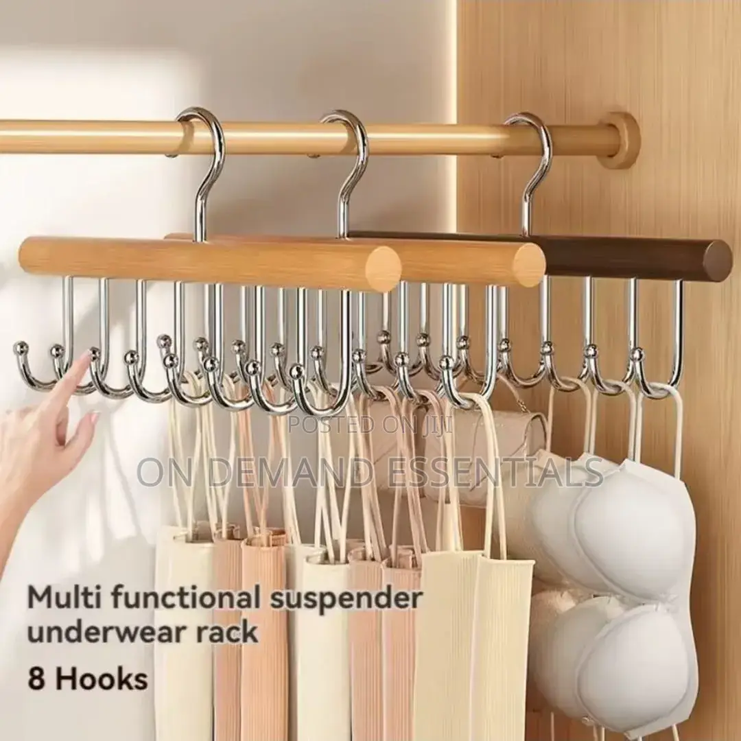 New Wooden Plank Multipurpose 8 Hook Hanger