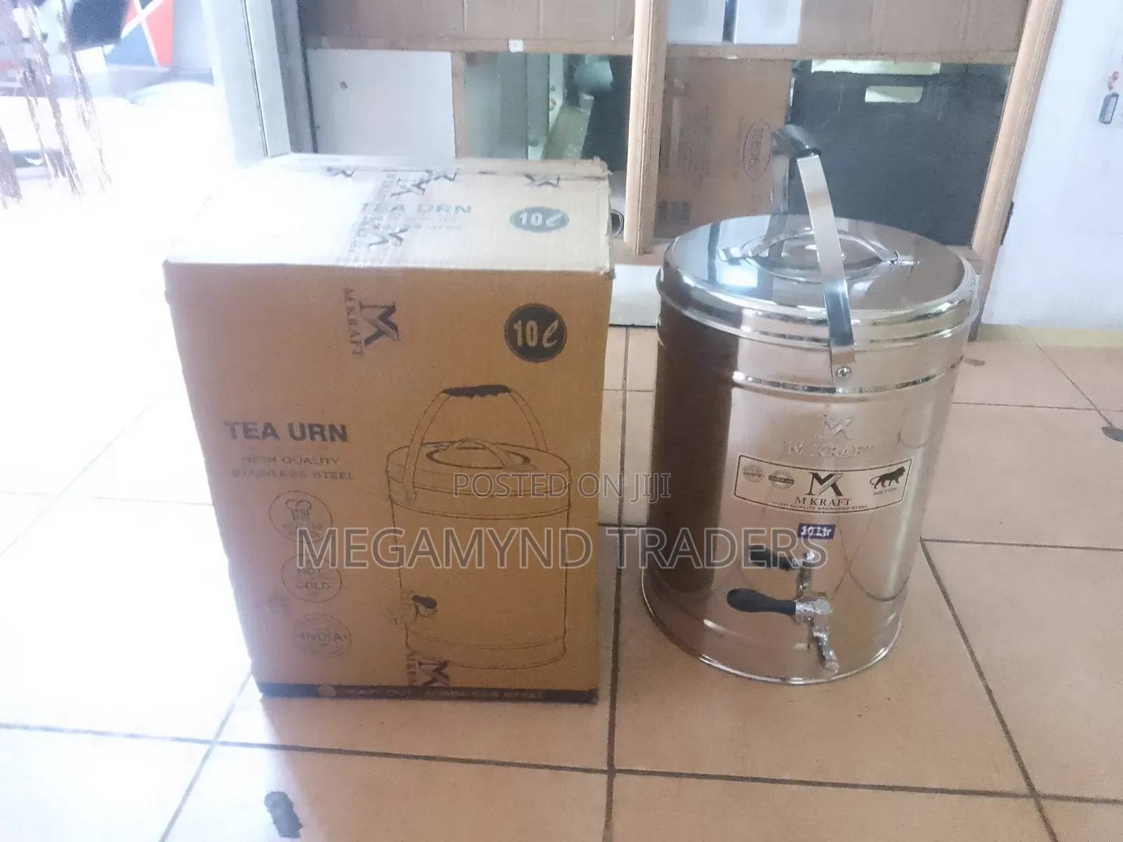 10LTR Stainless Steel Manual Tea Urn / MKRAFT STAINLESS STEEL TEA URN