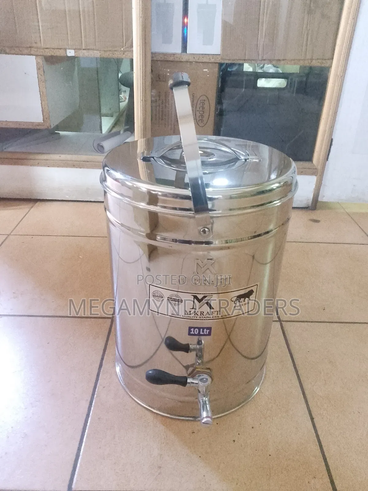 10LTR Stainless Steel Manual Tea Urn / MKRAFT STAINLESS STEEL TEA URN